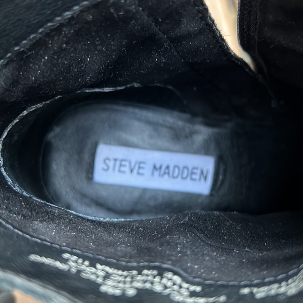 Steve Madden Holster Bootie Black Suede Size 6.5M - Picture 10 of 12